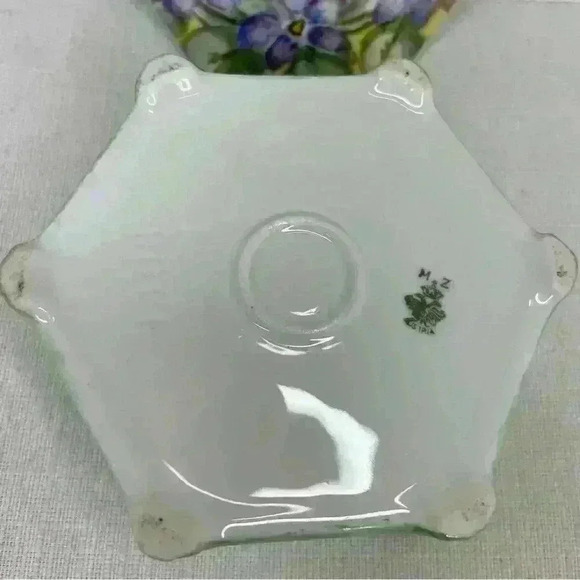 MZ Austria Hand Painted Footed Hexagon Trinket Box - Picture 5 of 13